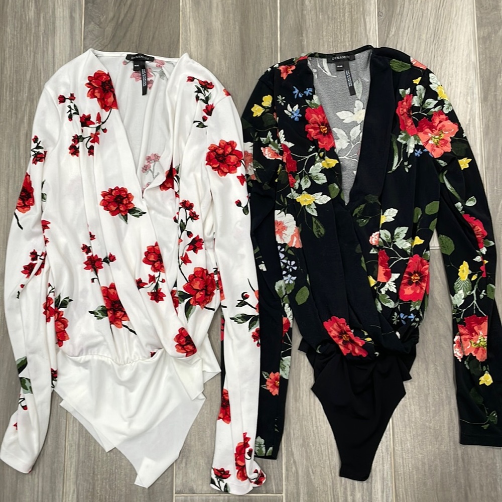 DYNAMITE FLOWERY BODYSUITS